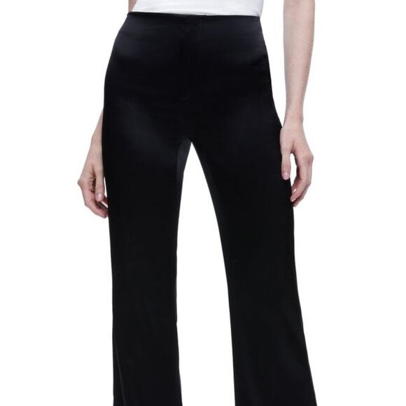 Alice + Olivia Teeny Weeny Satin Flare Leg Pants